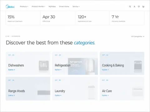 Midea — Web Design and Development case study